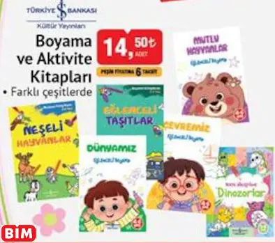 TÜRKİYE İŞ BANKASI KÜLTÜR YAYINLARI BOYAMA VE AKTİVİTE KİTAPLARI
